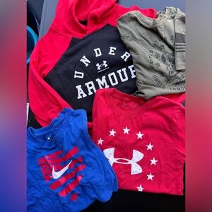 Bundle Nike sleeveless, UA hoody, 2 under armour tees